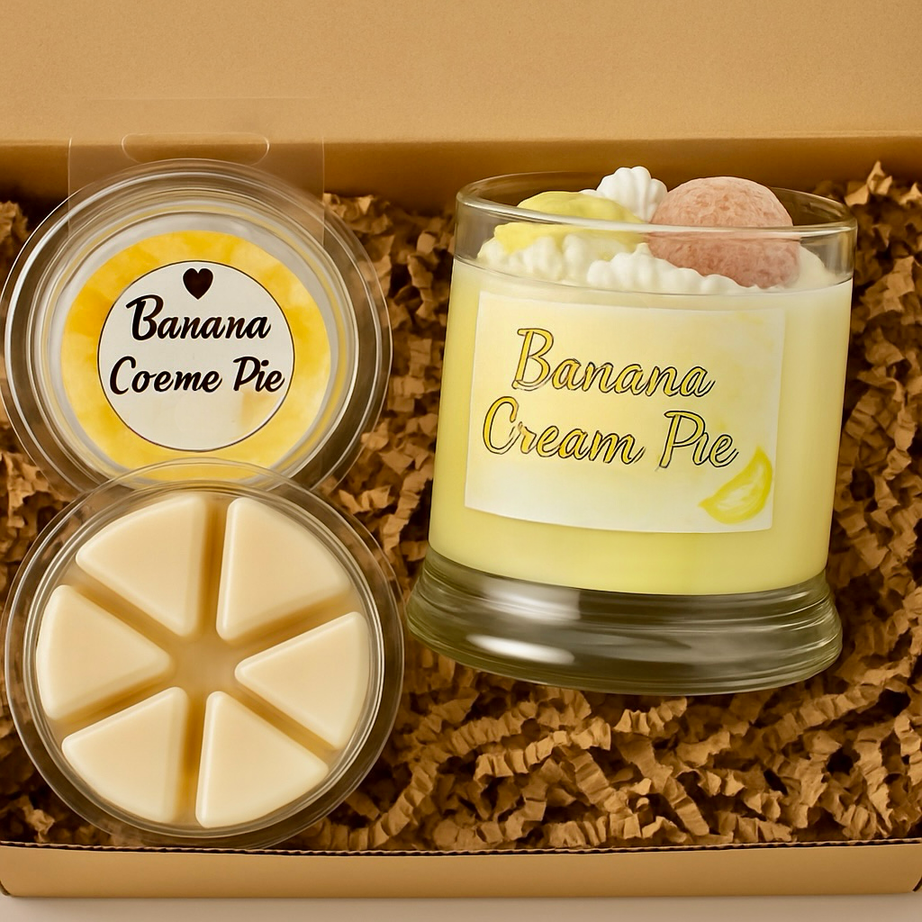 Banana Cream Pie Candle Set