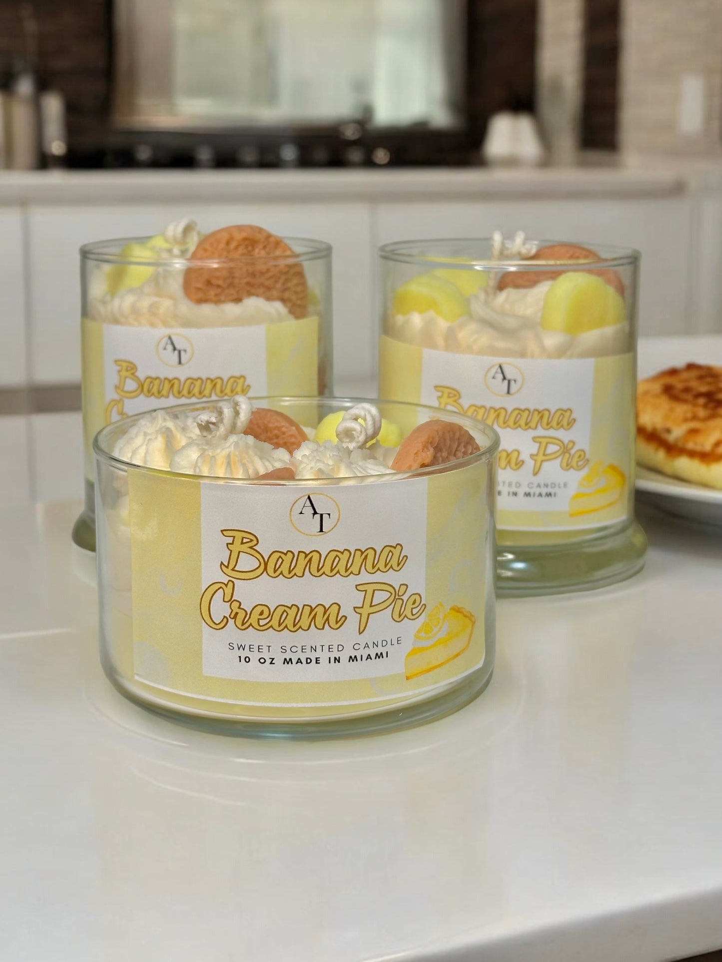 Banana Cream Pie Candle Set