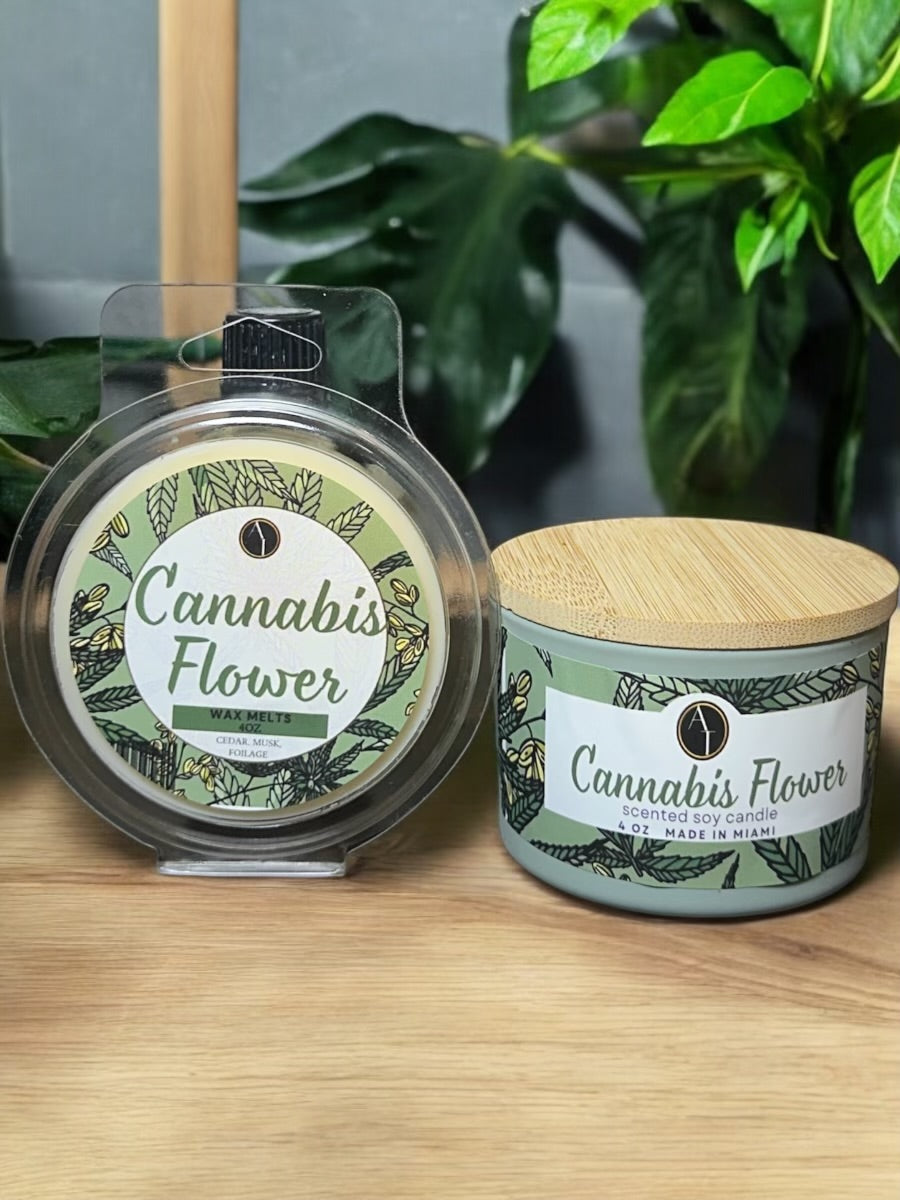 Cannabis Flower Candle + Wax Melt