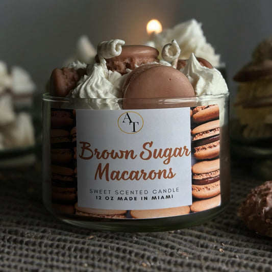 Brown Sugar Macarons Candle