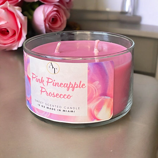 Pink Pineapple
Prosecco Candle