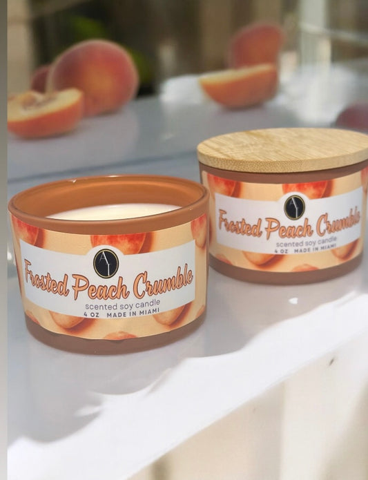 Frosted Peach Crumble Candle