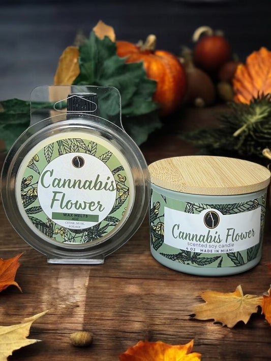 Cannabis Flower Candle + Wax Melt