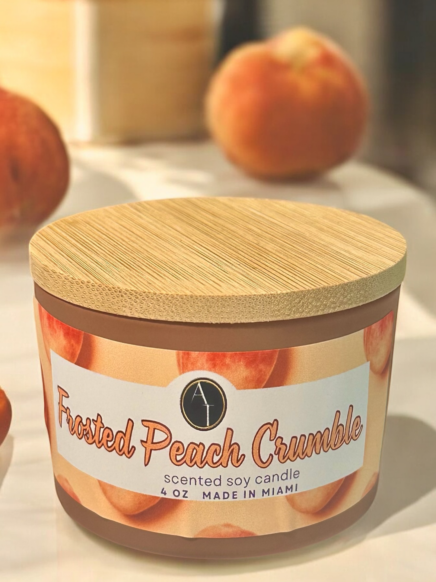 Frosted Peach Crumble Candle