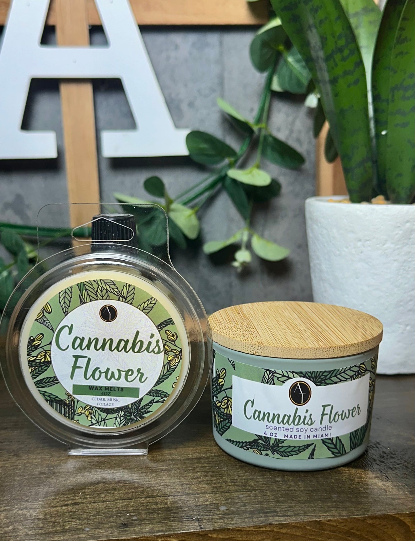 Cannabis Flower Candle + Wax Melt