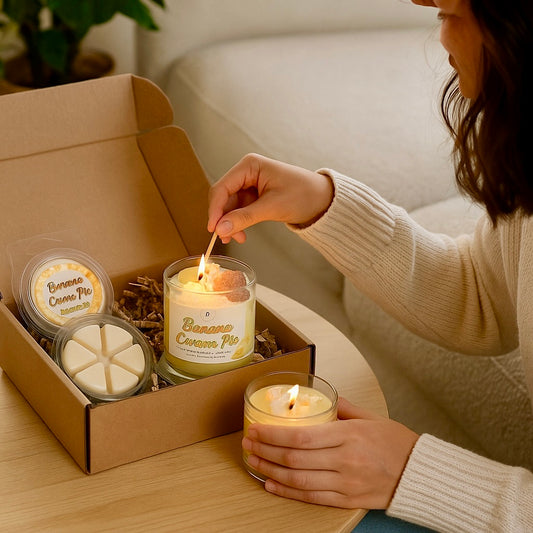 Banana Cream Pie Candle Set