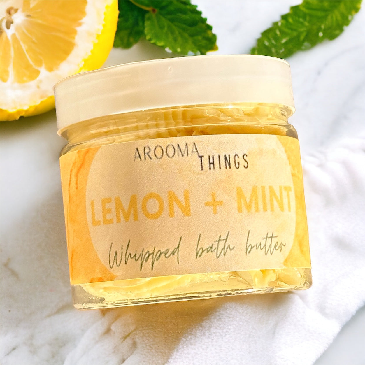 Lemon + Mint Whipped Bath Butter