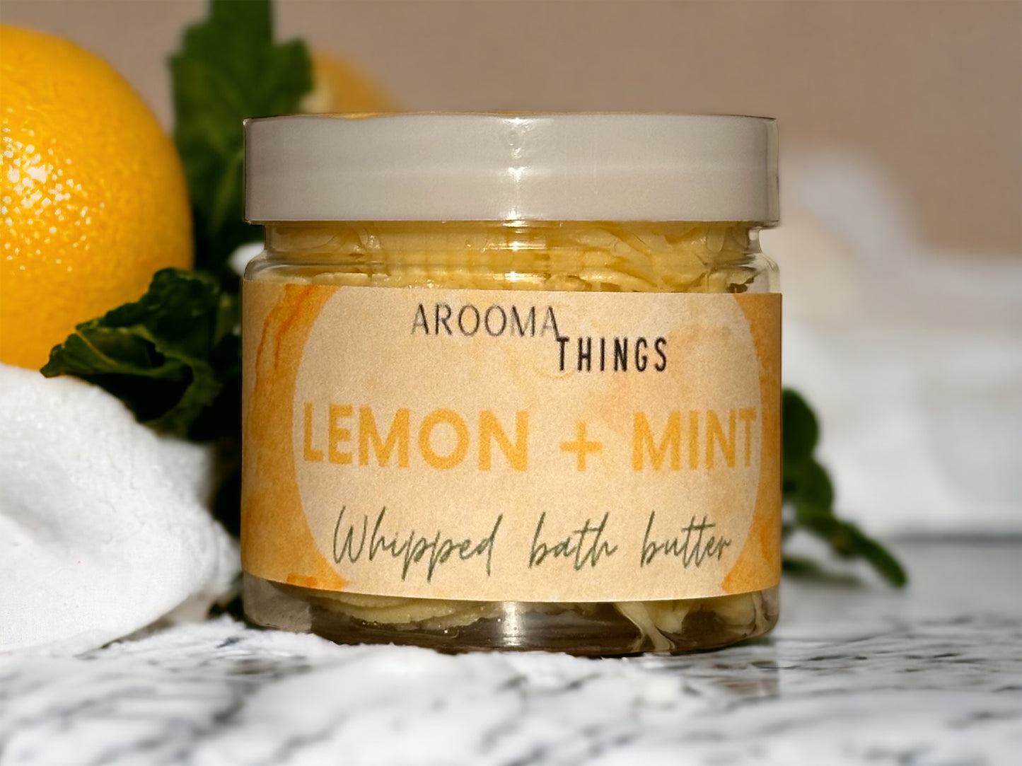 Lemon + Mint Whipped Bath Butter